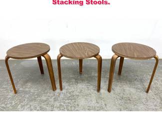 Lot 510 Thonet Bentwood Alvar Aalto style Stacking Stools.