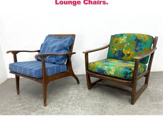 Lot 367 2pcs Mid Century Modern Lounge Chairs. 