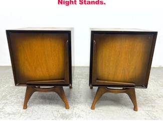Lot 448 Pair Mid Century Modern Side Table Night Stands. 
