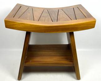 Lot 294 Solid wood Bow To Stool. 