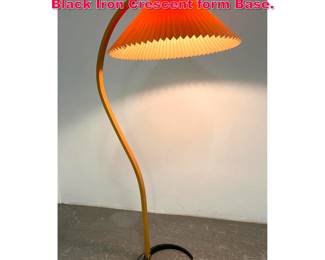 Lot 144 Caprani Bentwood Floor Lamp. Black Iron Crescent form Base. 