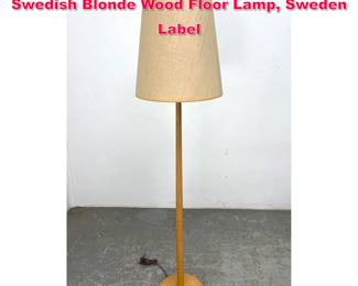 Lot 154 Vintage KOVACS Danish Modern Swedish Blonde Wood Floor Lamp, Sweden Label