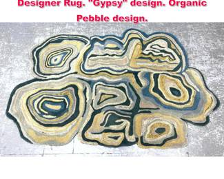 Lot 402 5 x 8 SURYA 100 Wool Sculptural Designer Rug. Gypsy design. Organic Pebble design. 