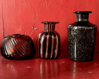 Portland Glass Pitkin Inkwell museum reproduction, Murano miniatures