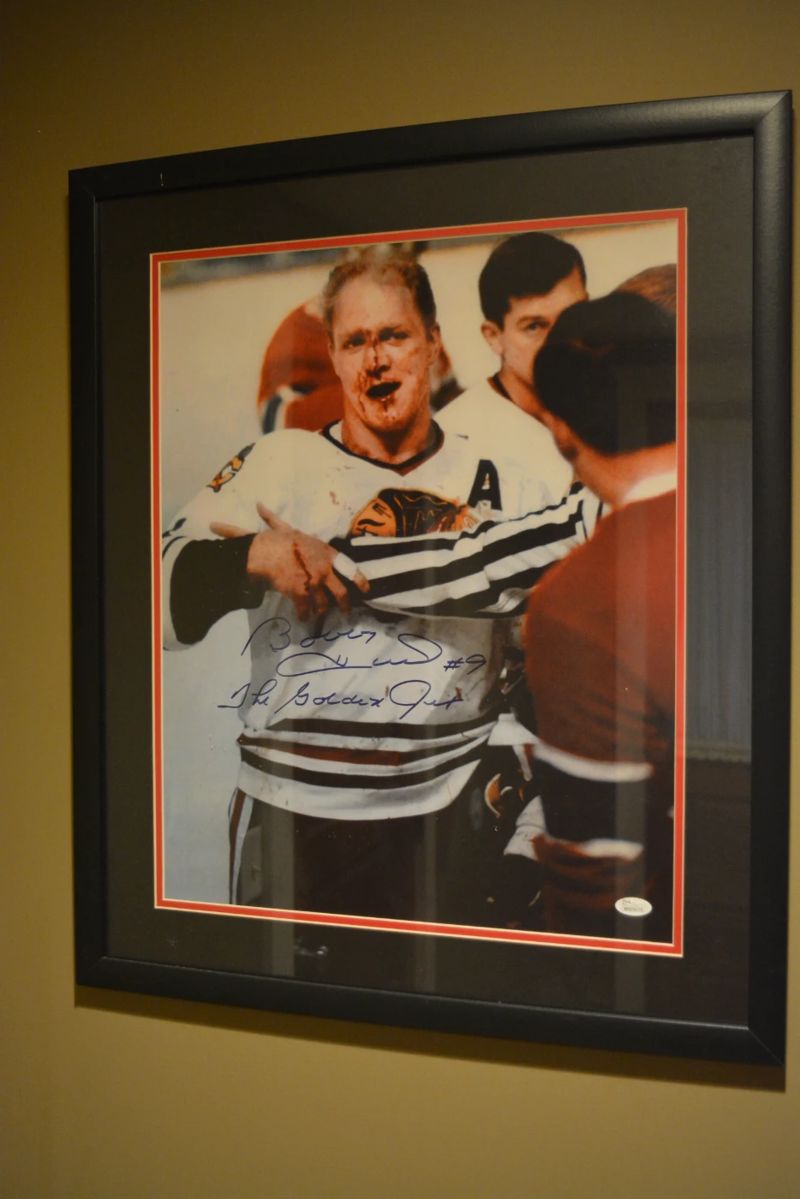 Bobby Hull, signed, framed art - JSA Certified - JSA #W605070