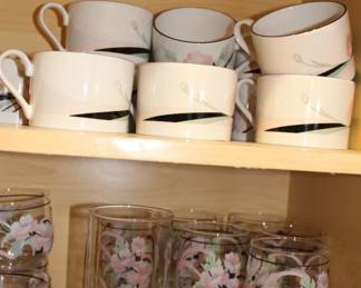 Set of modern dishes