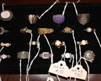 Various sterling rings, many $10 each
