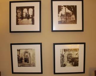 Decorator framed art throughout the condo.