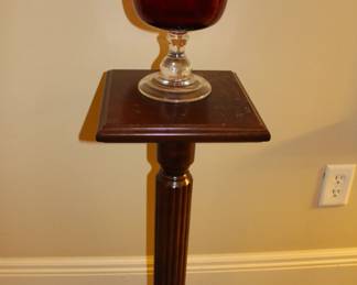 Glass vase and fern stand sell separately