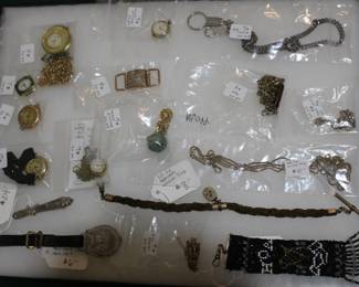 Various watch fobs and necklace watches