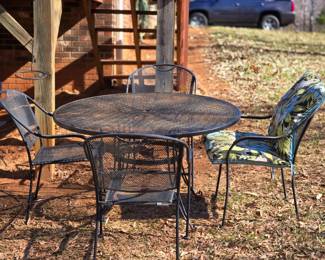 Metal outdoor dining set
