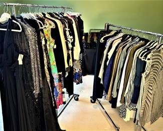 We have Akis, Badgley Mischka, Brunello Cucinelli, Sara Campbell, Escada, Etro, Georgio Armani, Lafayette 148, Prada, St. John,Victoria Beard  and more!