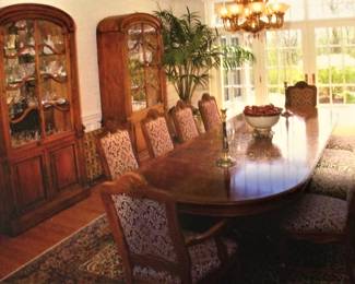 Henredon Dining Table and Ten Chairs