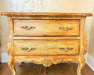 Theodore Alexander French Style Sponge Finish Commode