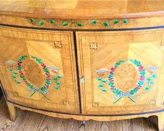 Wellington Hall Inlaid 2 Door Bow Front Server