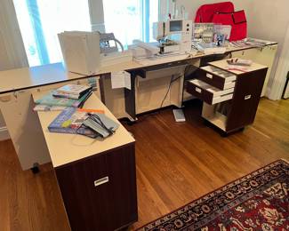 Koala Sewing Cabinets 
$1850  for all 3 pieces 
Sewing table 
Quilting table 
Sideboard 


Retails for $5500