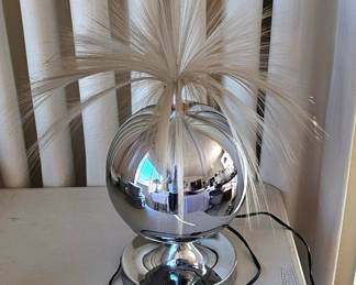 Vintage Fantasia Sunburst Color Changing Fiber Optic Chrome Lamp. (Works)