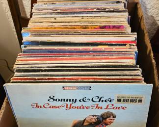 Vinyl records, 33 1/3 & 45's.
