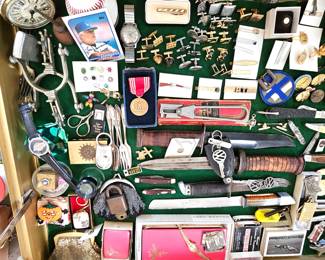 100's upon 100's vintage Women's & Men's jewelry, watches and MORE ! Pocketknives, military wares & MORE !