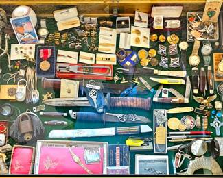 100's upon 100's vintage Women's & Men's jewelry, watches and MORE ! Pocketknives, military wares & MORE !
