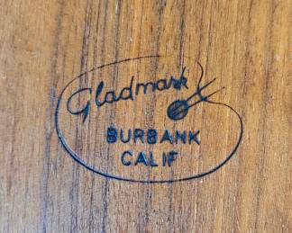MCM set of 4 teak countertop cannister set by Gladmark, Burbank, CA (Excellent Condition)