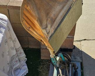 GO GREEN - Vintage push mower, great exercise too.