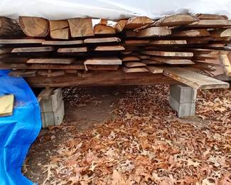 Live edge pine and oak