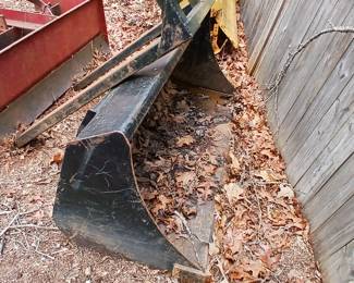 Front bucket, 48" forks for 3 point hitch, box blade with scrapers