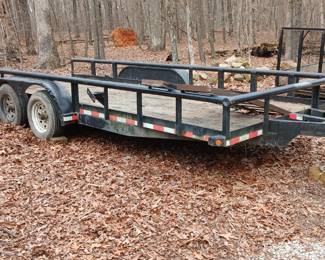 18' equipment trailer with ramps and new wires