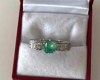 Emerald and Diamond Ring