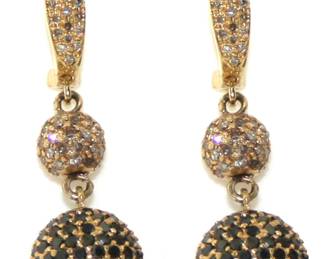 Fine Jewelry. Diamond and Sapphire Earrings