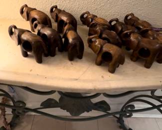 Collections of all kinds including hand carved figurines