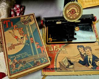 Marx "Tick & Tack" and Marx "Dial" Typewriter both with original boxes