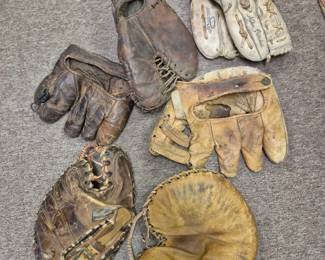 Vintage baseball gloves