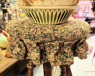 Vintage oak piano stool
