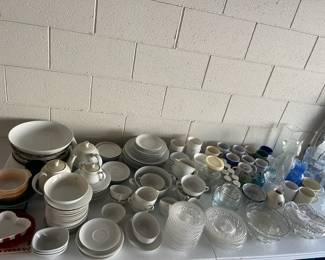 Arzburg China, Cut Glass plates, pyrex