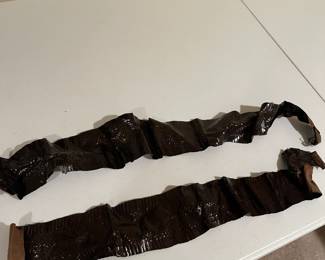 Vintage snake skin for belt making