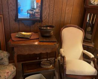 Game Table, rocker, clock