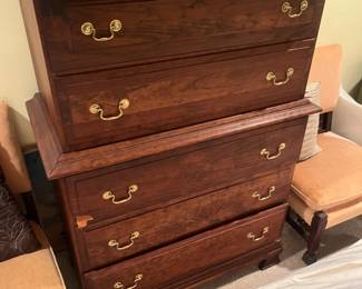 High boy dresser (small damage on third drawer)
