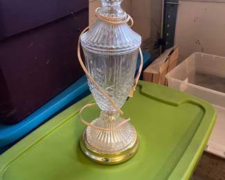 Crystal and Brass Lamp (2)