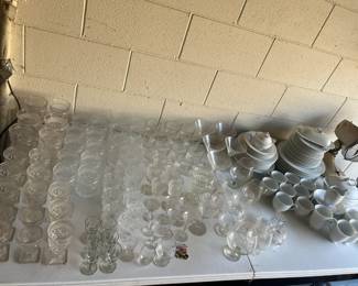 Cut Glass cups, sherry glasses and more, Mikasa Classic Flair Dish Set
