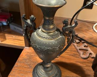 Decorative heavy metal urn