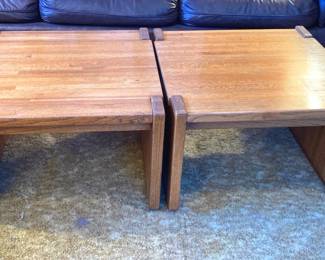  MCM Solid Wood Side Tables