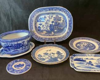 Victoria Ware, Old English Staffordshire And Japanese Blue Willow More 