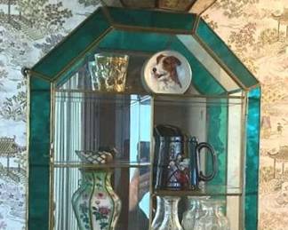 Glass Display Case And Collectibles