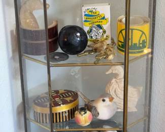 Glass Display Cabinet Full of Trinkets