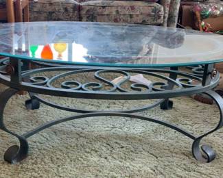 Metal Base Glass Top