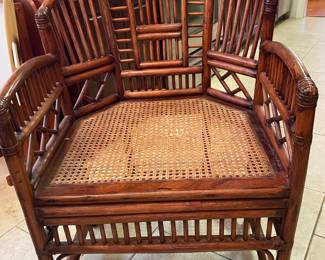 RATTAN CHAIRS SET OF FOUR WITH DINING TABLE