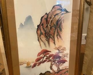 Vintage traditional Asian painting 