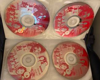 Many cases of DVDs 
